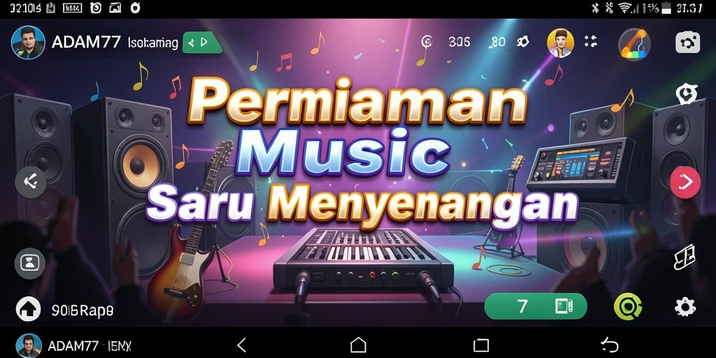 Tampilan gameplay yang dinamis dan interaktif dari ADAM77.