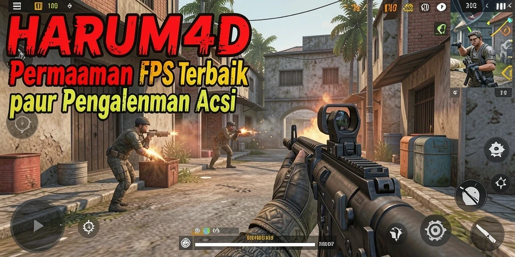 Gameplay menembak yang intens dan mendebarkan di HARUM4D.