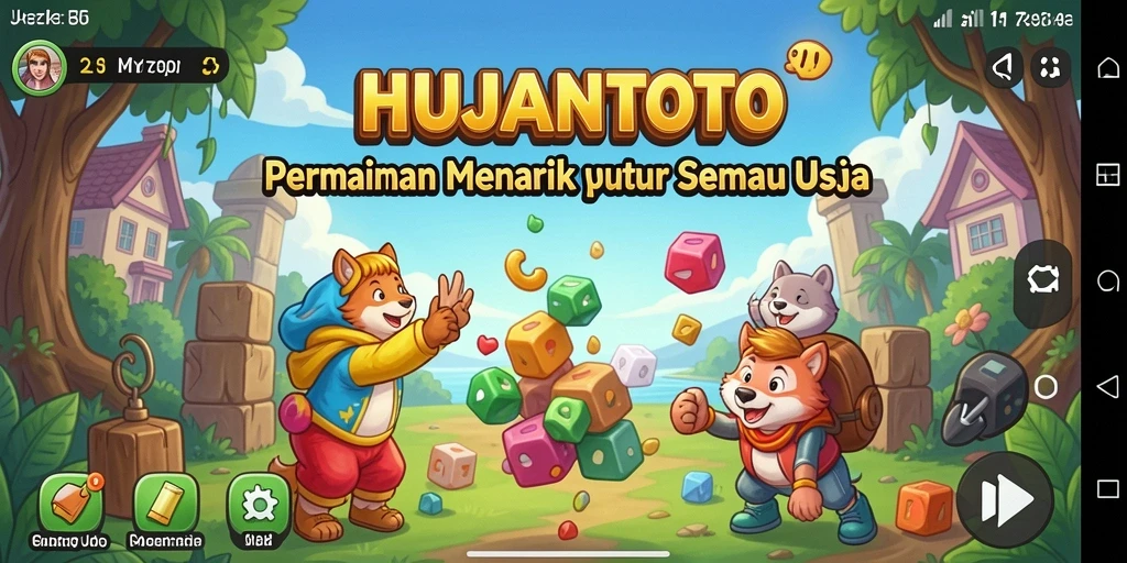 Tampilan gameplay HUJANTOTO yang menggugah selera.