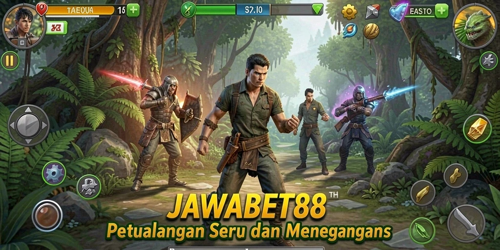 Tampilan gameplay yang mendebarkan di JAWABET88.