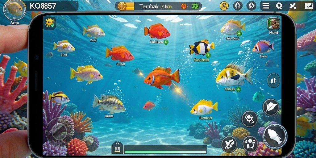 Tampilan gameplay Tembak Ikan yang menakjubkan dari KO857.