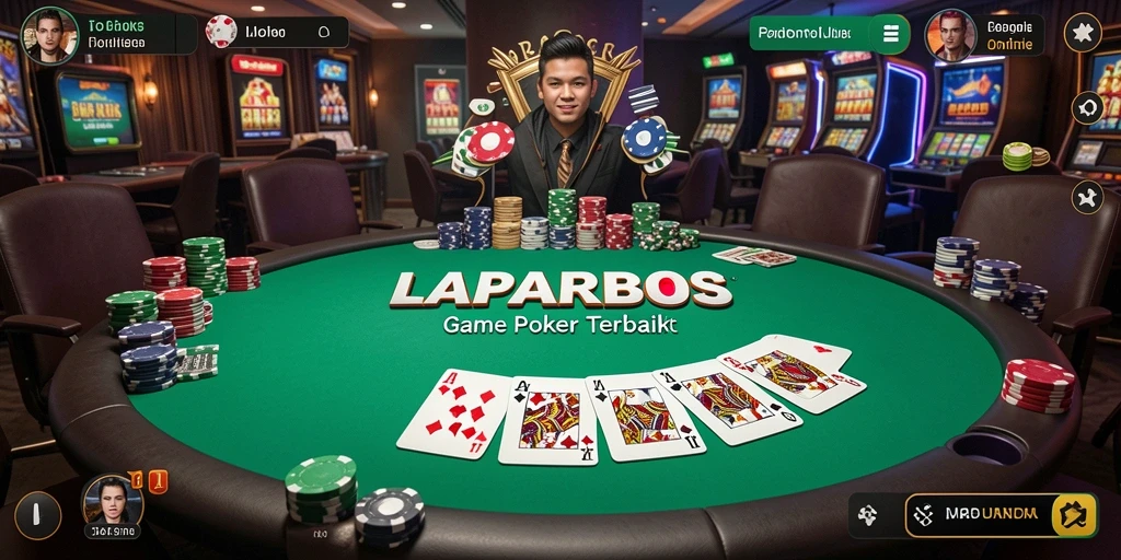 Gambaran gameplay Poker yang mendebarkan dan seru di LAPARBOS.