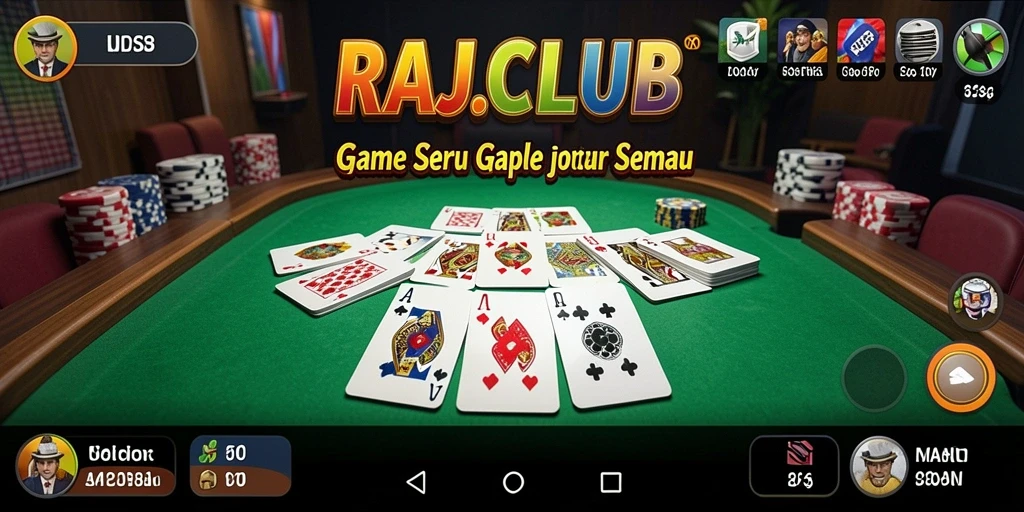 Tampilan gameplay seru dan interaktif RAJACLUB dalam permainan Gaple.