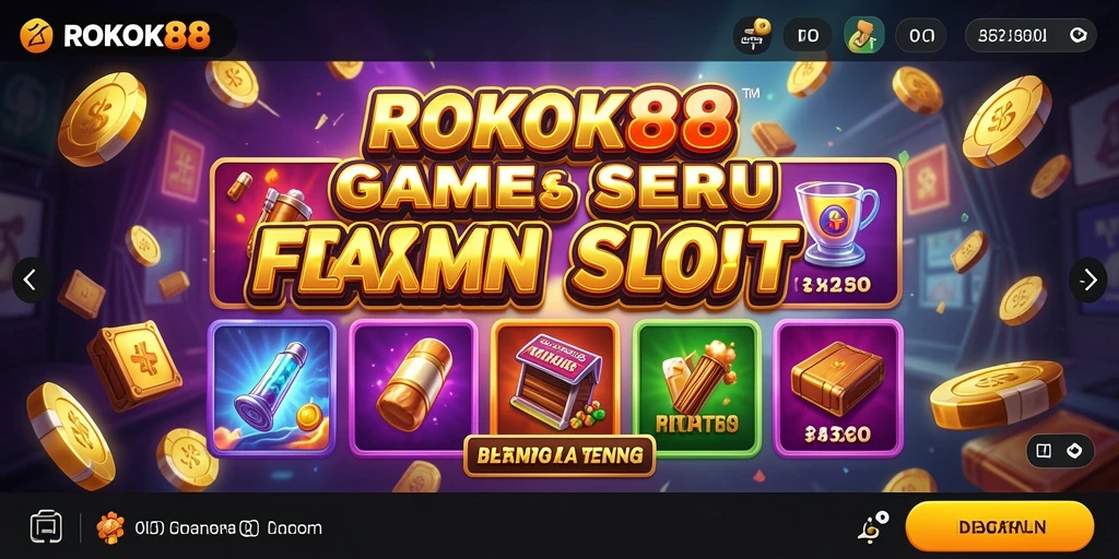 Tampilan gameplay menakjubkan dalam ROKOK88 yang menawarkan pengalaman Slot seru.