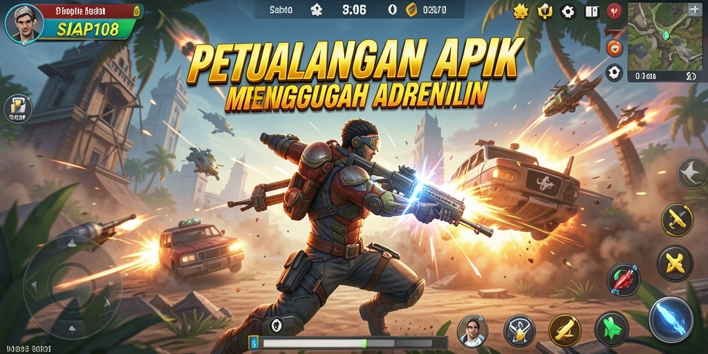 Menampilkan gameplay aksi yang intens dan mendebarkan.