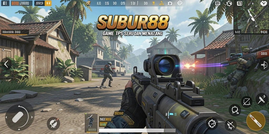 Screenshot SUBUR88 menunjukkan aksi permainan TPS yang mendebarkan.